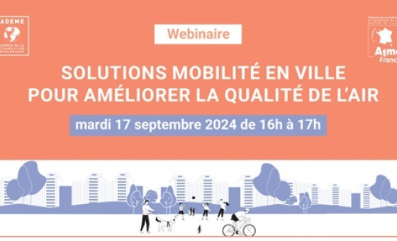 bandeau du webinaire sur les solutions mobilité en ville pour améliorer la QA