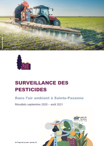 couverture rapport sur la surveillance des pesticides à Sainte-Pazanne