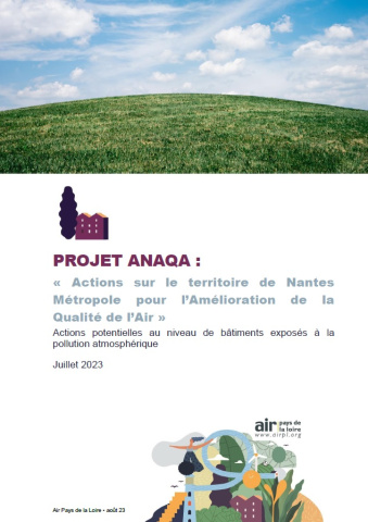 couverture rapport sur actions potentielles au niveau de bâtiments exposés à la pollution atmosphérique