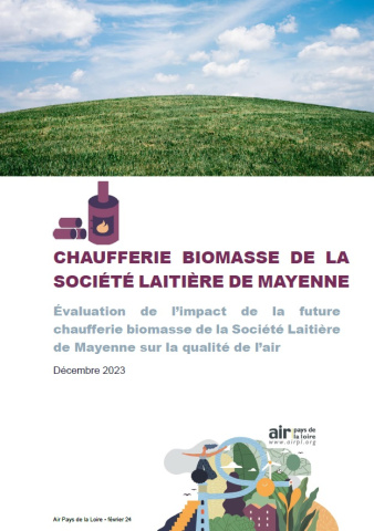 couv du rapport d'évaluation de l’impact de la future chaufferie biomasse de la Société Laitière de Mayenne sur la QA