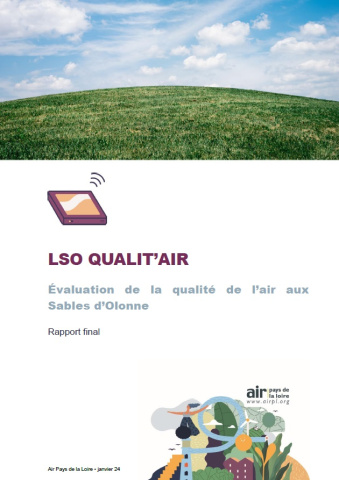 couv du rapport sur l'évaluation de la QA aux Sables d'Olonne avec photo d'herbe et ciel
