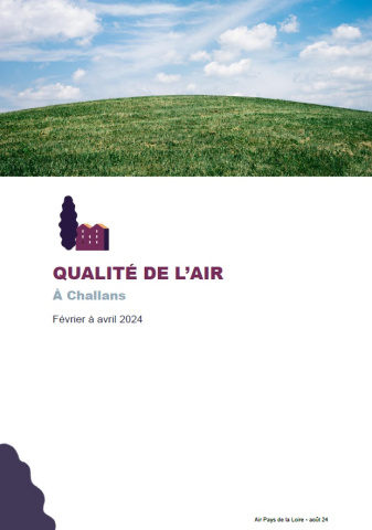 couverture du rapport de la QA à Challans avec image d'herbe et de ciel bleu légèrement nuageux