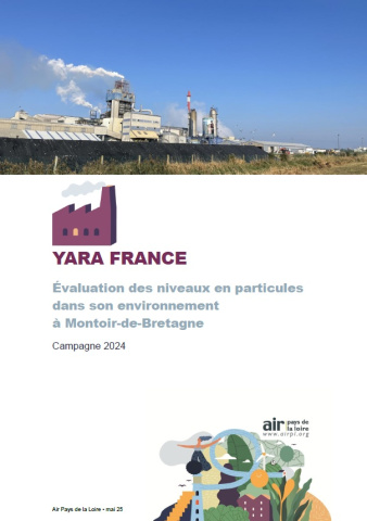 couverture du rapport YARA avec photo de l'usine