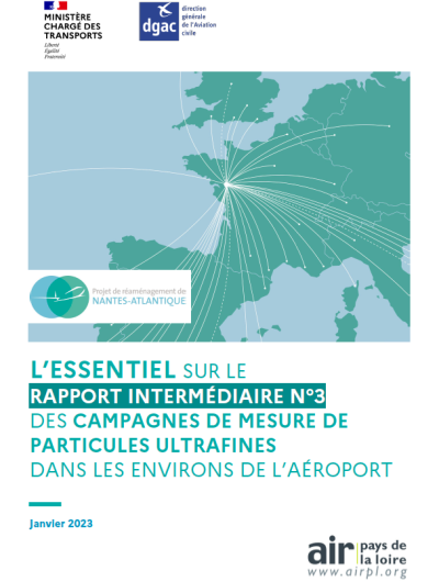 couv rapport - l’essentiel sur le rapport intermédiaire n° 3 des campagnes de mesure de PUF dans les environs de l’aéroport