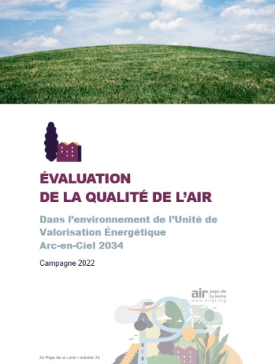 couv rapport sur l'évaluation 2022 de la qualité de l'air dans l'environnement d'AEC 2034