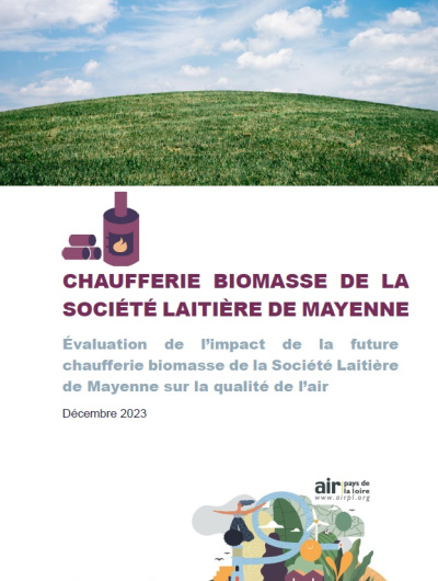 couv du rapport d'Ã©valuation de lâ€™impact de la future chaufferie biomasse de la SociÃ©tÃ© LaitiÃ¨re de Mayenne sur la QA