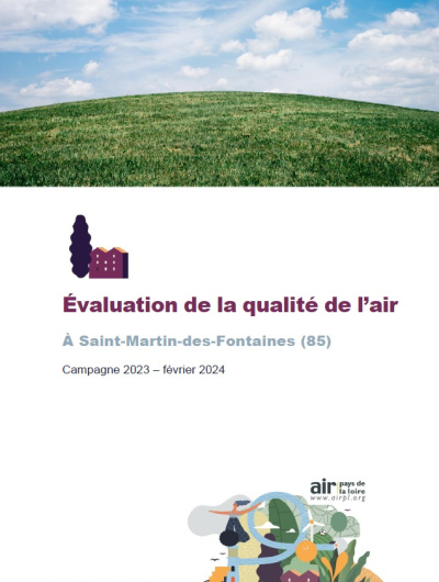 couv rapport sur l'évaluation de la QA à Saint-Martin-des-Fontaines (85) avec photo d'herbe et ciel