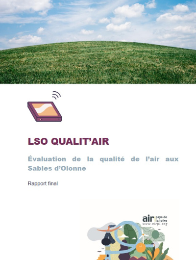 couv du rapport sur l'évaluation de la QA aux Sables d'Olonne avec photo d'herbe et ciel
