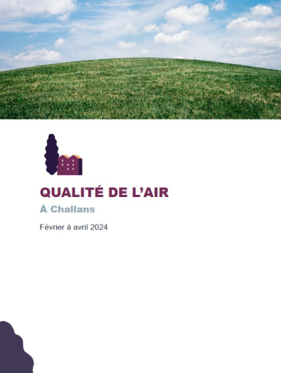 couverture du rapport de la QA à Challans avec image d'herbe et de ciel bleu légèrement nuageux